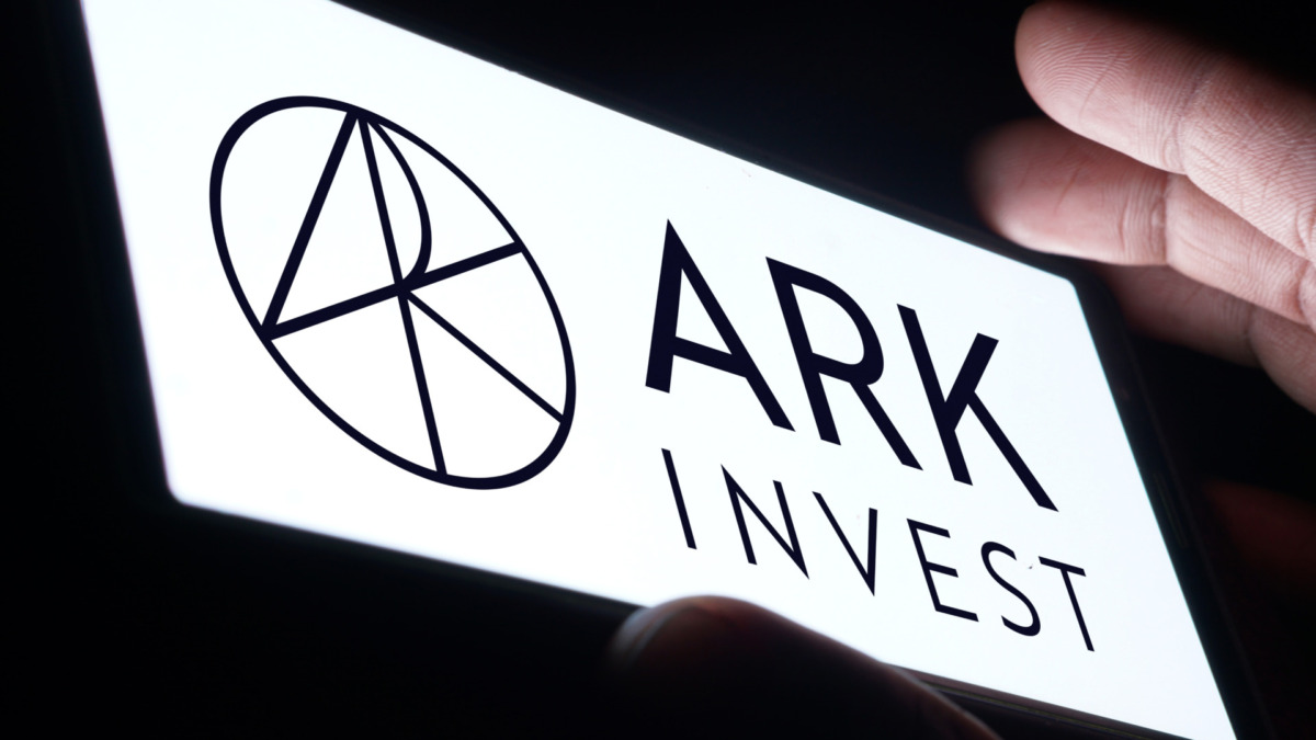 Dhaka, Bangladesh- 02 February 2024: ARK Investment Management LLC logo displayed on smartphone.